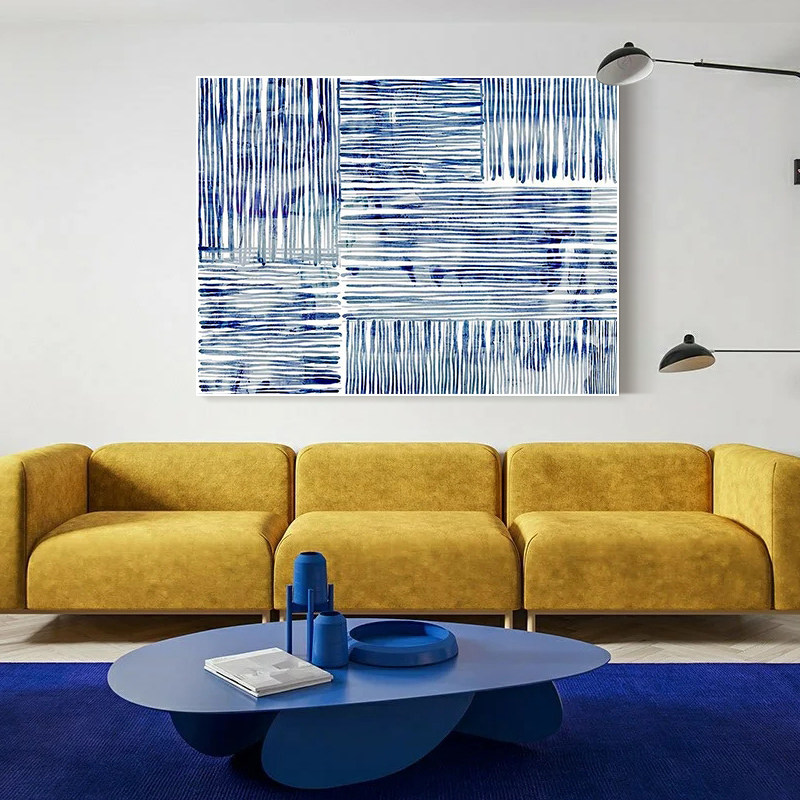 LWD ART Original hand-painted by the LWD ART) Postmodern abstract oil painting minimalist modern living room decoration painting Xuanguan hanging paintings