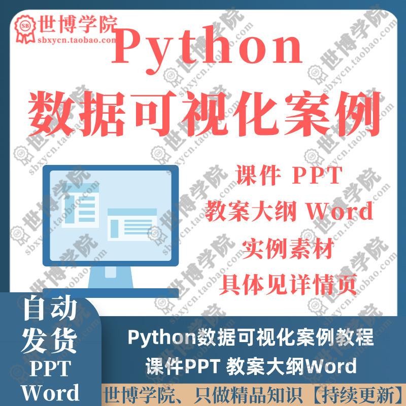 Python Data Visualization Case Study Tutorial Courseware Ppt Lesson Plan Syllabus Word