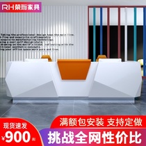 Paint front desk fashion hotel bar company paint reception desk creative cashier counter welcome desk Alien desk