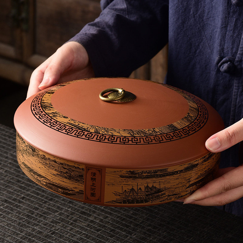 Zisha tea pot ceramic sealed pot white tea Pu'er awakening tea cake pot Pu'er tea pot tea box home private customization