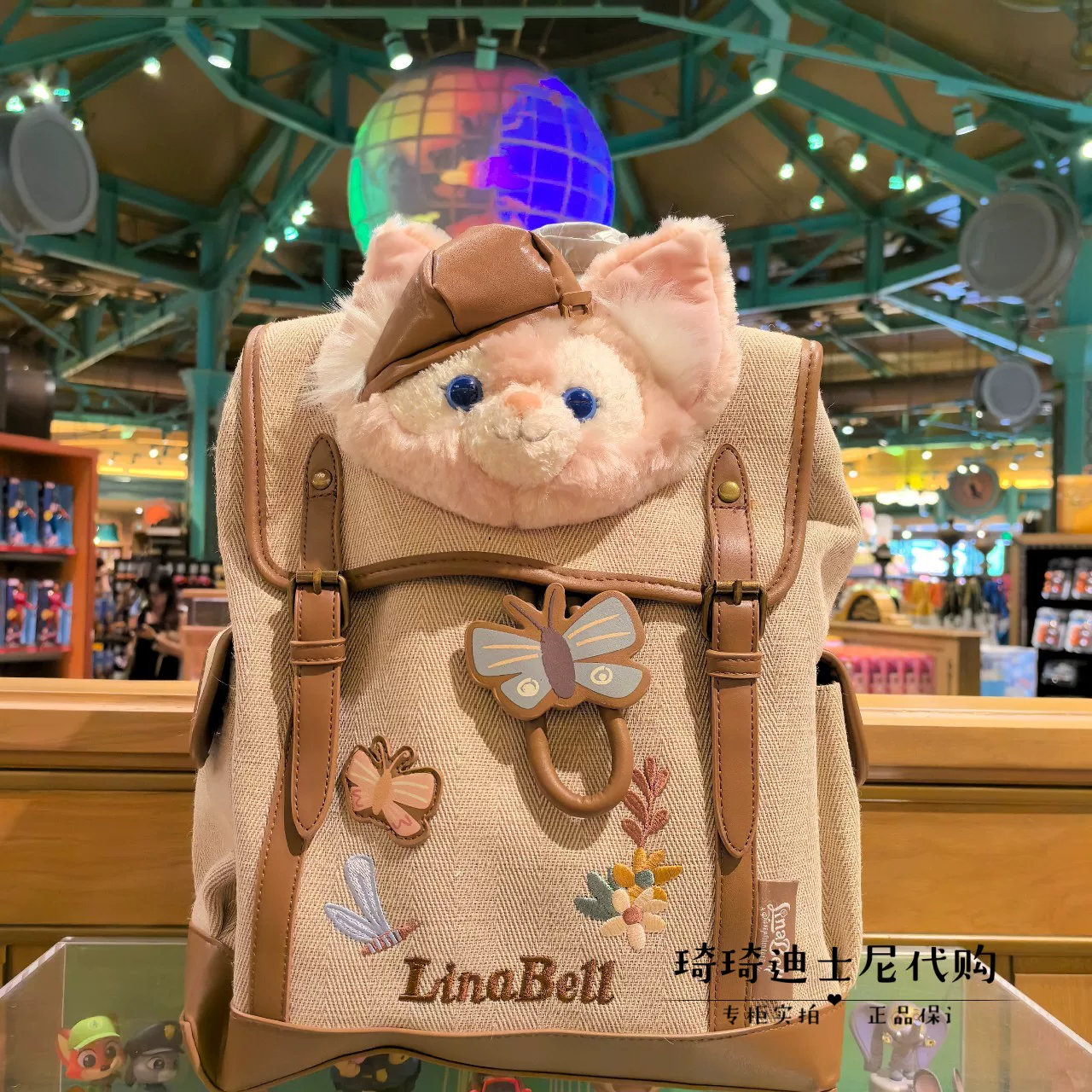 Шанхайский Диснейленд Маленький классроз Duffy Ширли Роуз Рюкзак Лина Белль Tote Bag Рюкзак