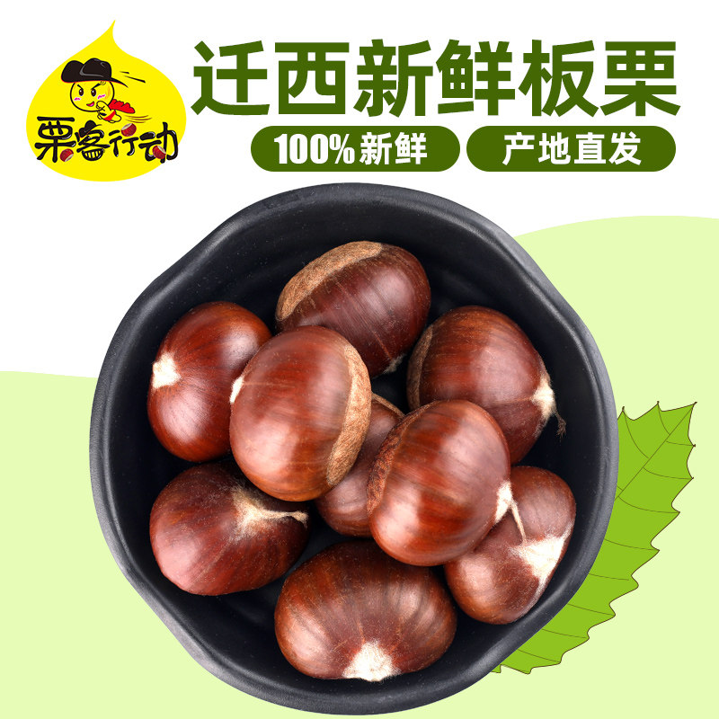Chestnut Action 2022 Qianxi raw chestnuts Yanshan fresh raw chestnuts hand-picked large fresh raw chestnuts