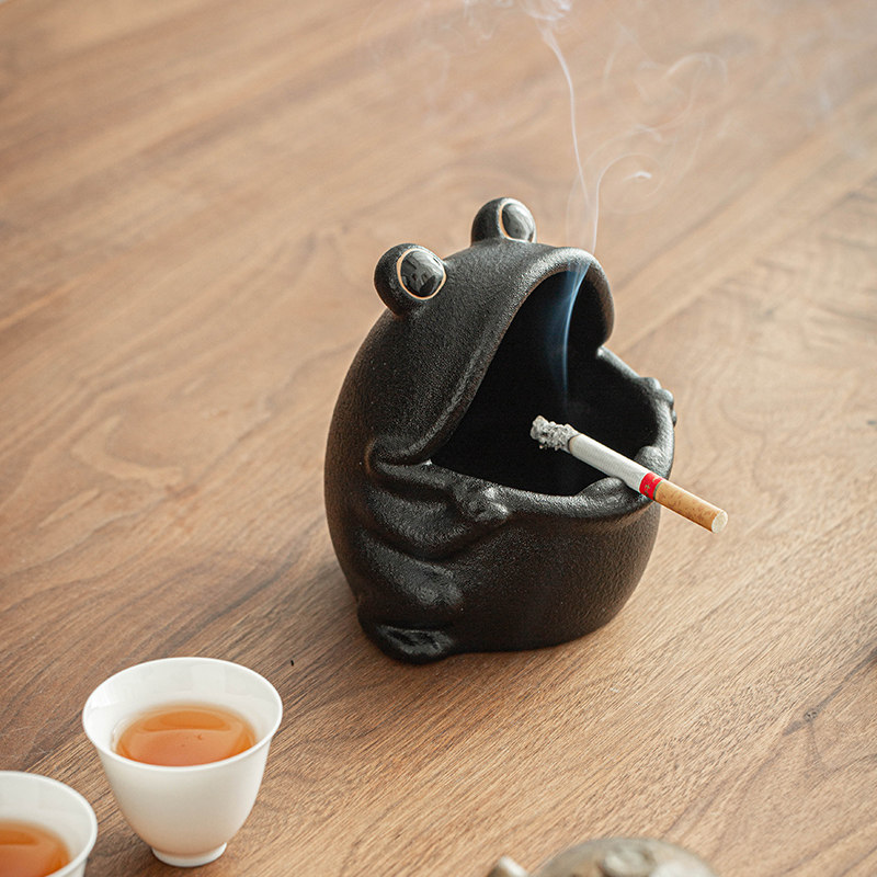 Customized ashtray creative personality large mouth rugged minimal atmospheric living room office household retro-fixtures