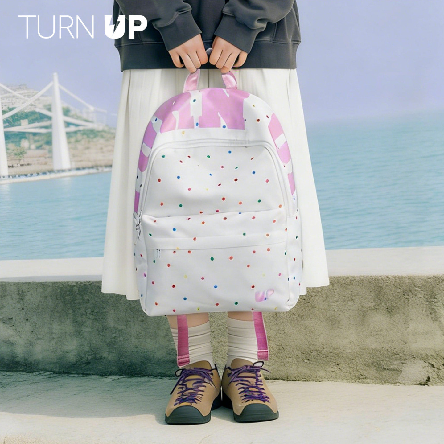 TURNUP双肩包女士2026新款大容量初中高中大学生书包旅行轻便揹包