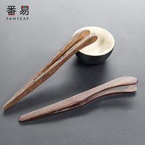  Solid wood tea clip Bamboo tweezers clip Single ebony tea picker Tea tea making Kung Fu tea set Tea ceremony accessories