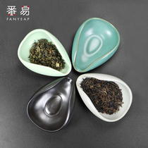  Tea lotus ceramic tea appreciation Zen white porcelain tea ceremony Copper tea ceremony accessories Tea needle Retro handmade Kung Fu tea Tea set to take tea