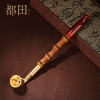 Латунная курительная трубка ручной работы, старомодный креативный мундштук, подарок на день рождения