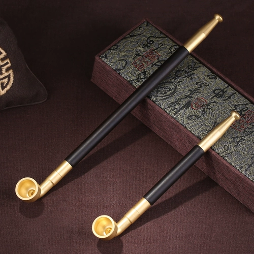 Мужская медная старомодная курительная трубка ручной работы из сандалового дерева, подарок на день рождения