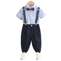 Boy Suit Suit Summer Childrens Birthday Gown Boys Baby West Suit Flower Boy Clothes Small Host Play Out