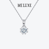 18K gold heart-shaped diamond pendant female real drill carat effect single diamond necklace holiday gift to girlfriend