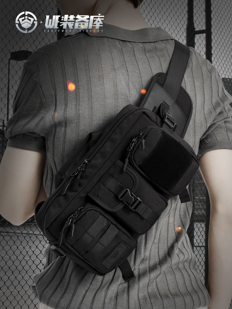 WE equipment library multi-functional tactical waist bag waterproof and scratch-resistant large-capacity multi-compartment sports bag men's messenger bag