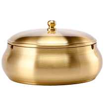 Cornucopia ashtray with cover pure brass Chinese retro creative personality trend home living room office ashtray