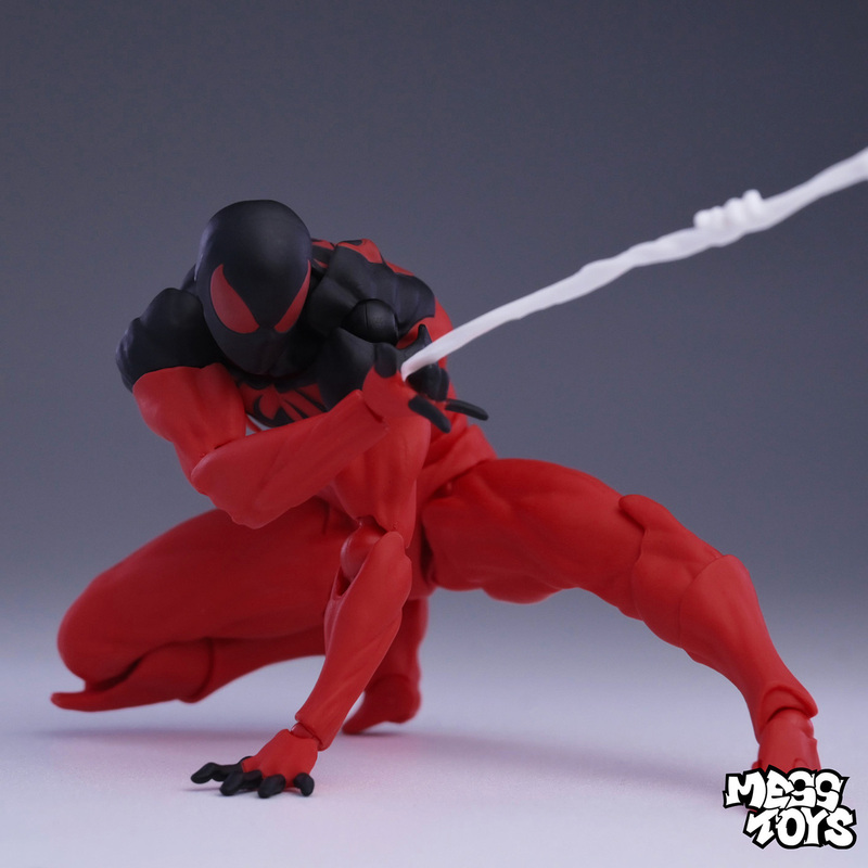 Messtoys Scarlet Neighbor Spider-Man Figure Black and Red Suit Mt Ultimate Chapter Parker Symbiote Action Figure Messtoys Scarlet Neighbor Spider-Man Figure Black and Red Suit Mt Ultimate Chapter Parker Symbiote Action Figure