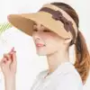 Women's summer empty top fashion hat big brim bow straw hat Korean version of the new women's sunscreen sun visor sun visor