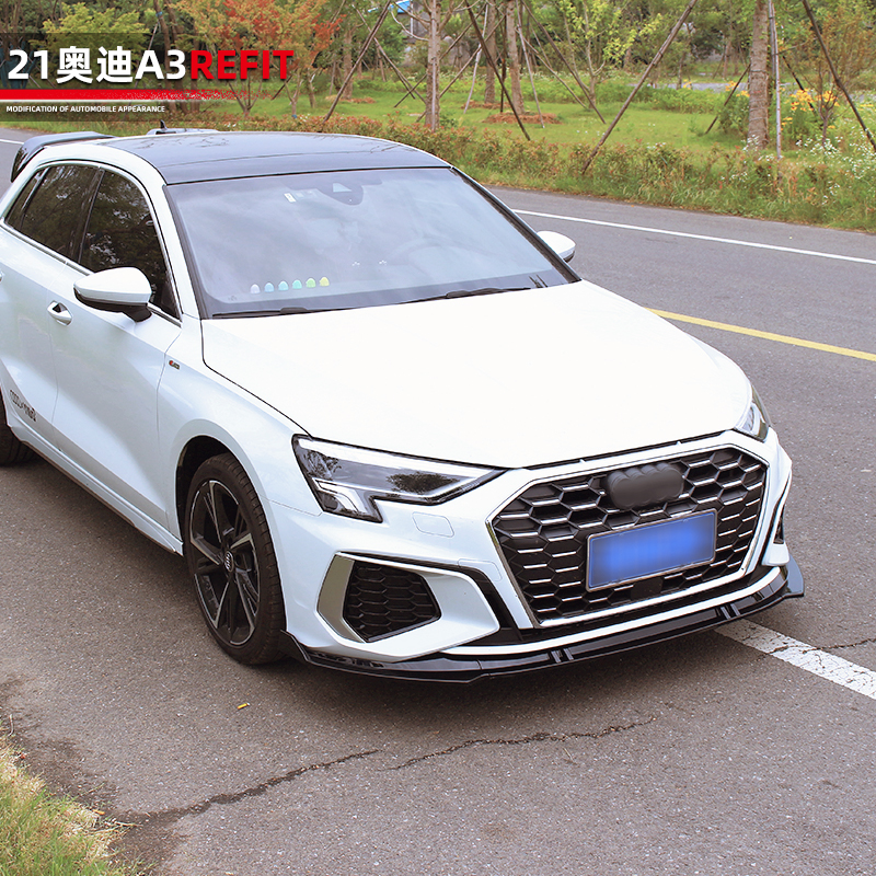 Apply two-compartment 21 Audi A3 front shovel Sport version kit Retrofitting Empennage Free to install Surround Appearance Trim-Taobao