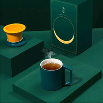  Xiangshang ceramic national tide mug with lid Office drinking cup Household tea cup Tea water separation cup gift