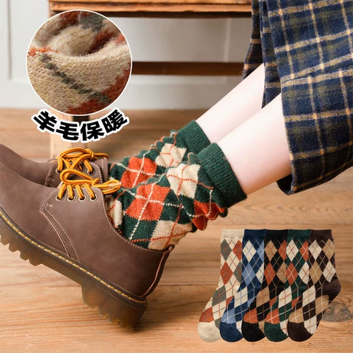 Tide, гольфы, зимние утепленные носки, ретро демисезонная шерстяная японская школьная юбка, средней длины