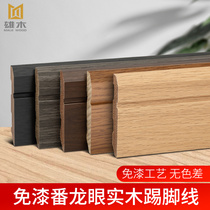 Solid wood skirting foot line Dragon Eye Wood Grain Wood Color Stick Line Living Room Wood Floor Tiles Stairs Wall Corner Line