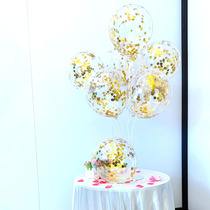  Transparent gold sequins ball net red wedding room decoration Red ruby red romantic balloon wedding birthday scene layout