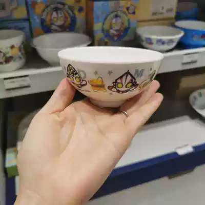 Spot Japanese Ultraman salted egg Superman baby food bowl cute resin bowl children's tableware new 6 months