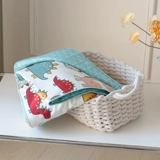 Детское хлопковое зимнее мультяшное прохладное одеяло для детского сада, можно стирать