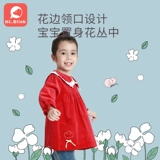 Детский вельветовый водонепроницаемый нагрудник, демисезонный хлопковый лонгслив, сзади на завязках, анти-грязь