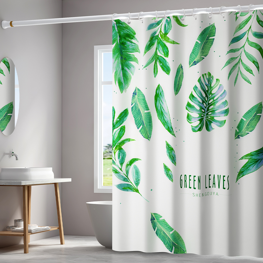 Waterproof Thickened Bath Curtain Suit Free of perforated bathroom shower Shower Partition Window Dressing Room Mildew Proof Curtain waterproof cloth hanging curtain