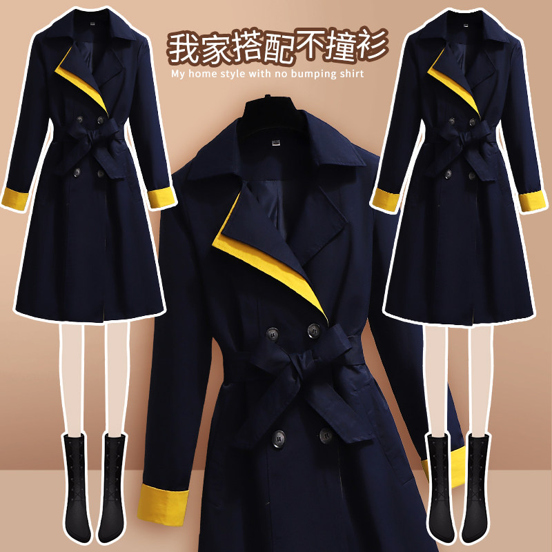 The long version of the small sub-autumn clothes in the high-end wind clothes 2022 The new year's popular temperament Fan spring jacket