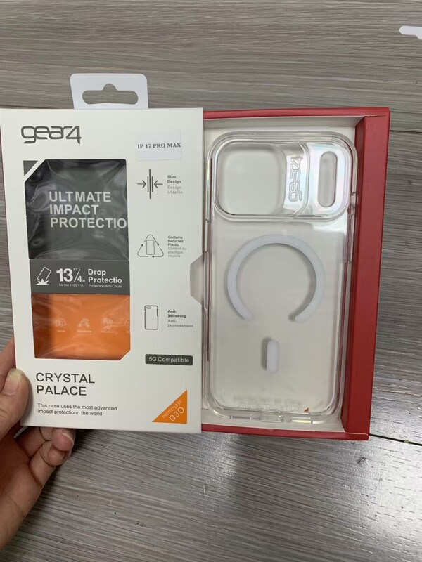 Gear4 Is Suitable for Iphone17/16/15/14Promax Magnetic Magsafe Transparent Mobile Phone Case Apple 13Pro Protective Case 12 New Model