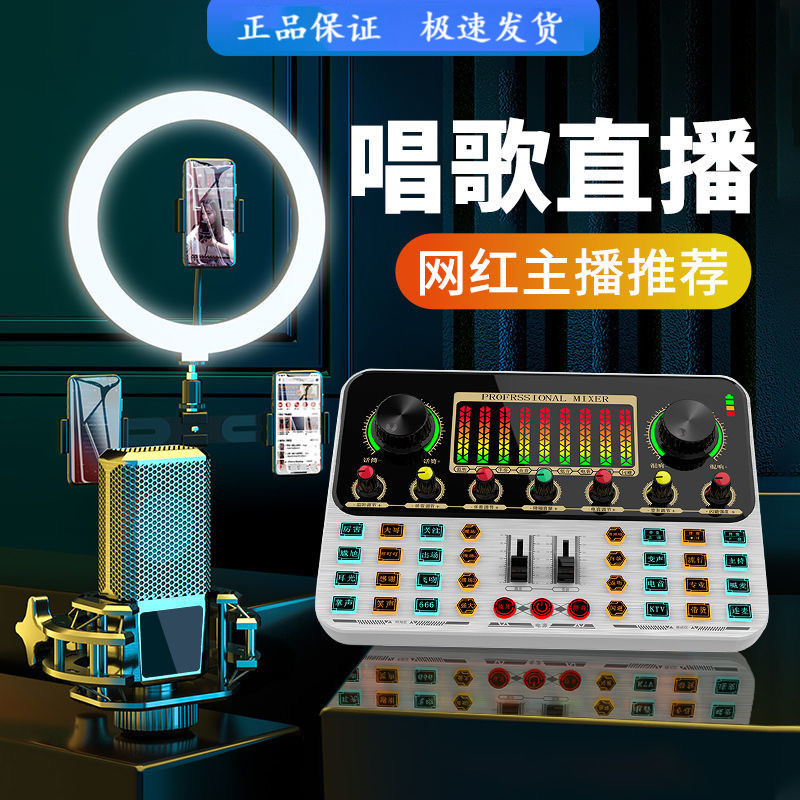 Bugu Bird E29 Sound Card Suit Variator Universal Singing Anchor Microphone K Song Shake Sound Live equipment full set