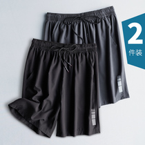 Sports Ice Silk Shorts Male Summer Thin speed Dry outside wearing loose 50% Pants Trend Casual Running Basketball Pants