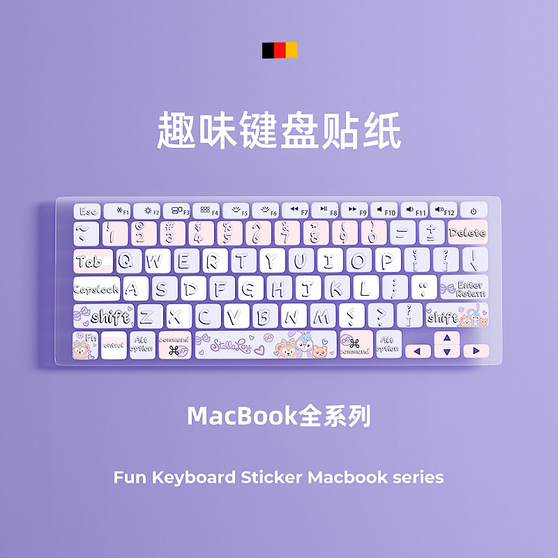 Gigsas Macbook keyboard film 14 Apple notebook macbook pro13 inch keyboard post 2020 button cling film 16 inch keyboard small sticker air shortcuts stick