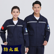 Bộ quần áo bảo hộ lao động chống tĩnh điện chống cháy mùa xuân và mùa thu dài tay cho thợ hàn cotton nguyên chất chịu nhiệt độ cao chống cháy chống bỏng quần áo bảo hộ lao động nam quần áo bảo hộ có quạt