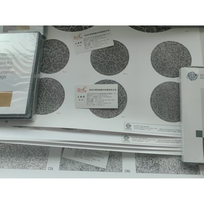 2026 Version of the Original American Astm Map Astm E112 Adje112 Crystal Size Map (1 Set of 5 Sheets)