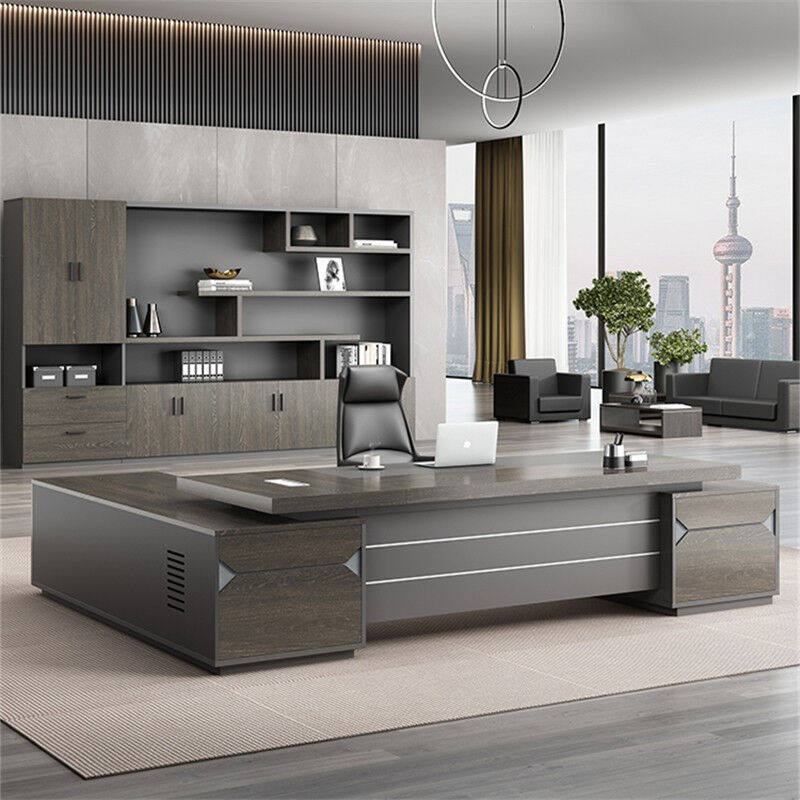 Kawamuya Boss Table Office furniture owner table desk chair combined modern minimalist plate Grand Bandstand Supervisor