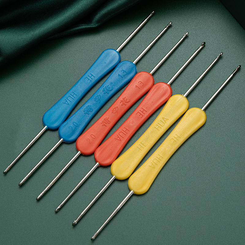 Old two ends Hook Needle Double Head Crochet Tool Manual Home Sweater Crochet Hook Stitch Hand Woven Handmade Slippers Scarf