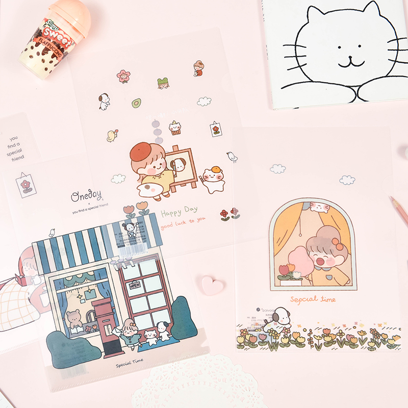 A4 single sheet clip L type folder transparent laser file sleeve thickened single page file bag file information finishing clip L clip opening insert page clip paper clip student work resume protection waterproof