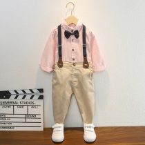 Childrens suits suit boy gown Spring and autumn Inn Wind flower wedding ceremony to host baby handsome piano for a show