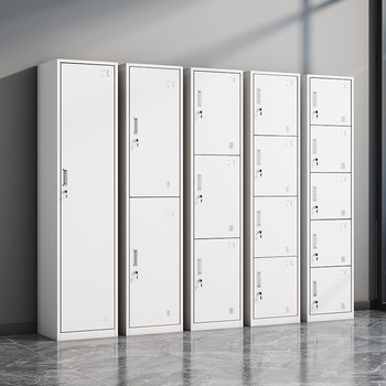 Single-Door Locker, Metal Cabinet with Lock, Employee Locker, Gym Bathroom Storage Cabinet, Steel Simple Office Locker