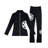 Детский комплект для тренировок, комфортный костюм, фигурное катание, со снежинками