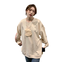 Sweat-shirt à manches longues pour femmes vêtement de style coréen haut de gamme style déesse doux chic à la mode début dautomne