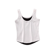 Fake two-piece camisole for women American retro sweet and spicy jazz stacked top short short bm tank top for small people