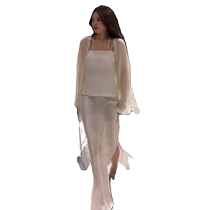 Chiffon sun protection cardigan womens thin shawl with suspender skirt in summer and new Chinese style ancient style blouse top