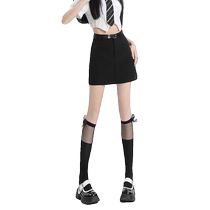 Gray suit short skirt for women summer new high-waist slim A-line skirt anti-exposure skirt pants hip-covering skirt skirt