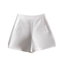 White suit shorts for women summer new style high-waisted slim a-line wide-leg pants for small people casual versatile hot pants