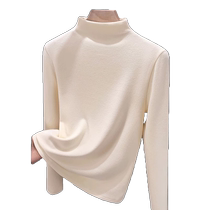 Half turtleneck double-sided German velvet bottoming shirt for women new autumn and winter coat long-sleeved T-shirt thickened warm top