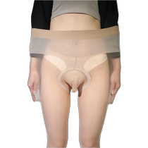 2 pack of mens bare leg artifact invisible ultra-thin stockings matte anti-snatch sexy JJ set flesh-colored pantyhose