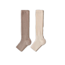 2 pairs of foot-stepping socks for women in autumn and winter snow boots sock covers knitted calf socks thickened outer wear thick line leg covers