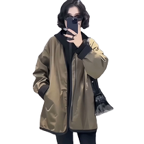 European fashion mid-length jacket for women spring and autumn new age-reducing foreign style loose casual versatile windbreaker