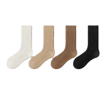 4 pairs of Birkenstock socks for women autumn and winter knitted thick-thread pile socks for men couples mid-calf socks internet celebrity stockings